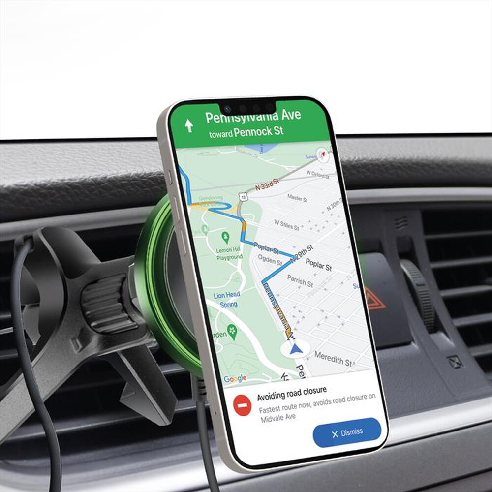 "SBS - Supporto auto wireless TESUPMAGWIR15W-Nero"