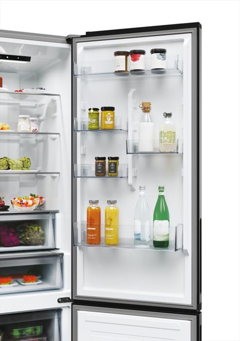 "CANDY - Frigorifero combinato CNCQ2T620EX Classe E 409 lt-Stainless steel"