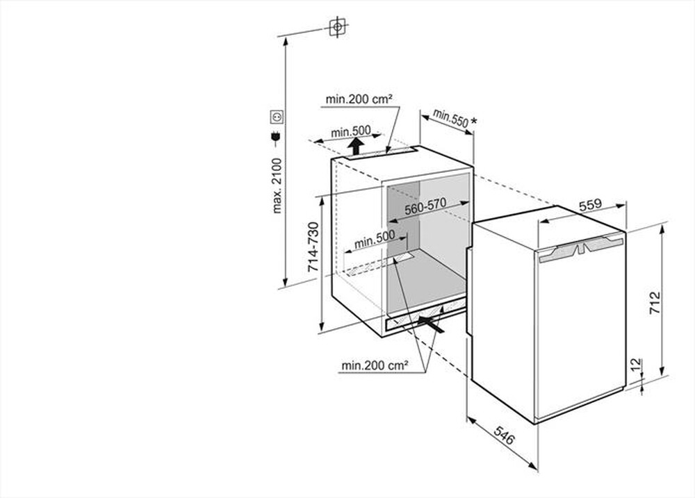 Immagine del prodotto LIEBHERR - Congelatore verticale IFNC 3553-20 Classe C 65 lt-Bianco