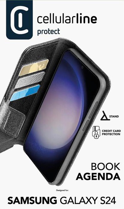 CELLULARLINE - Custodia book BOOKAG2GALS24K per Galaxy S24-Nero
