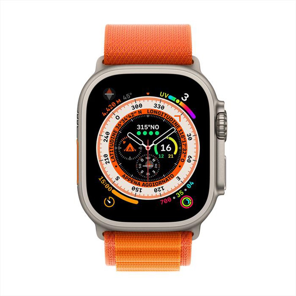 "APPLE - Watch Ultra GPS + Cellular 49mm Small-Alpine Arancione"