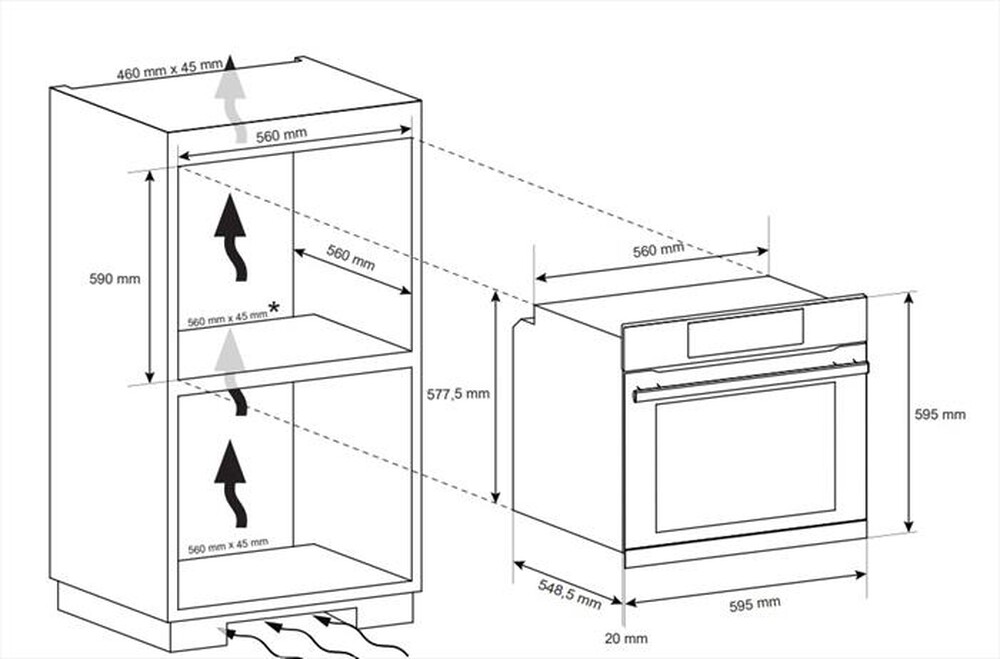 Immagine del prodotto DE LONGHI - Forno incasso elettrico DLM 8L S Classe A-inox