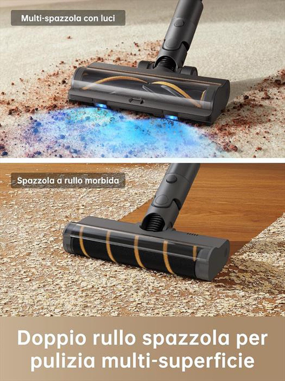 "DREAME - Scopa elettrica R20 Combo - Include filtro extra-Nero"