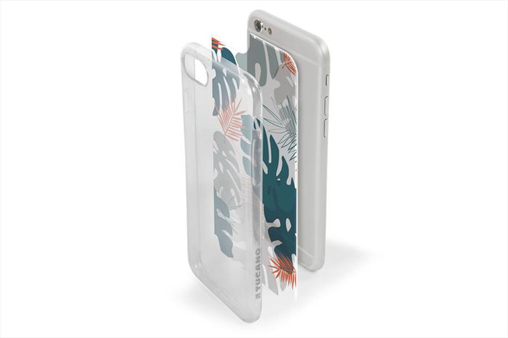 "TUCANO - Cover Ultra sottile con 15 card per iPhone 7 - Trasparente"