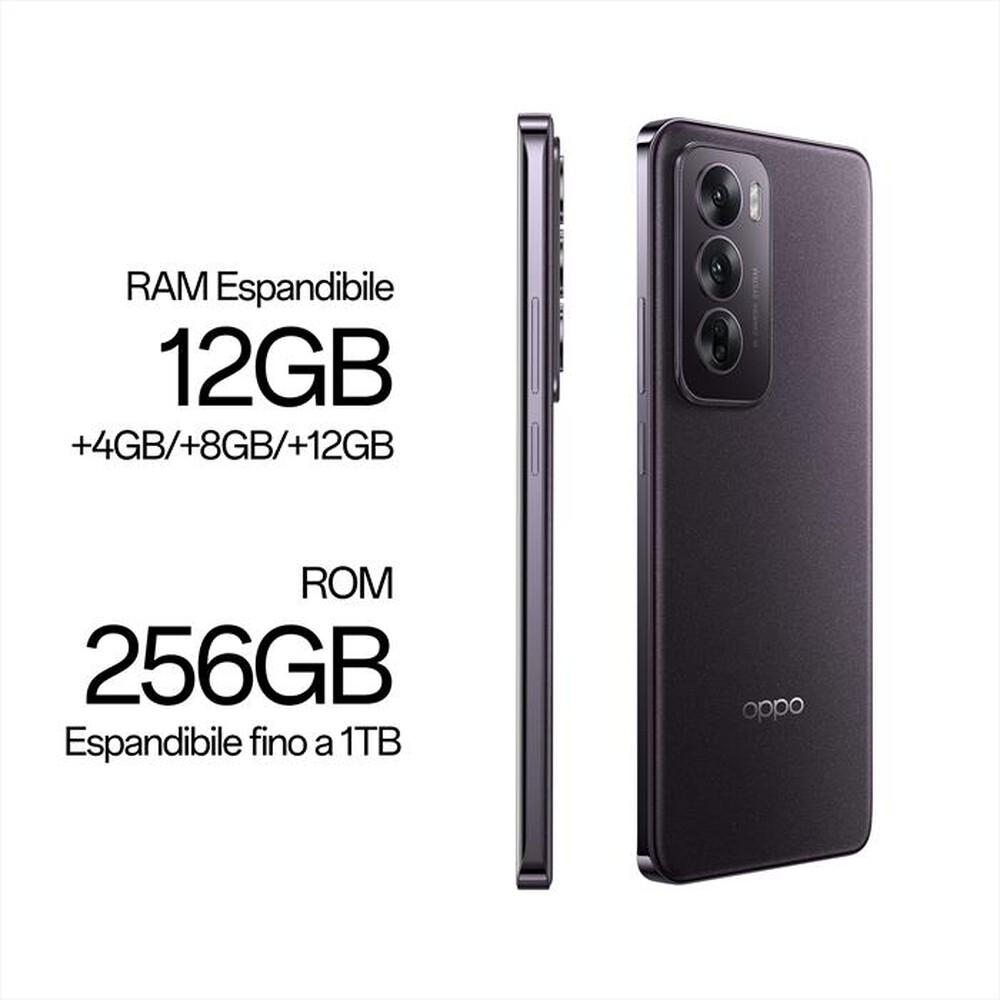"OPPO - Smartphone RENO12 5G 12+256-BLACK BROWN"
