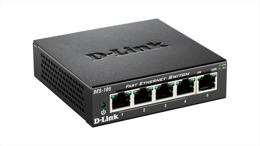 D-LINK - 5-Port Fast Ethernet Unmanaged Desktop Switch