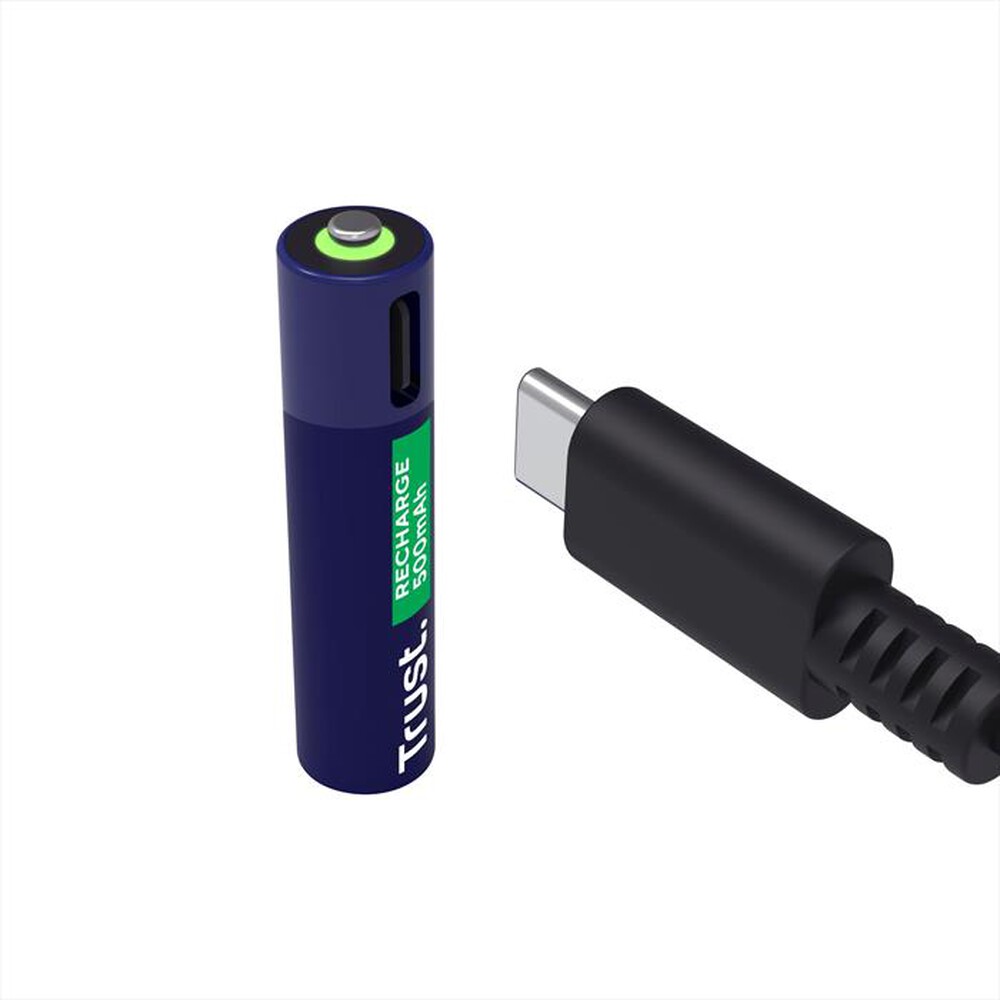 "TRUST - USB-C RECHARGEABLE BATTERIES 2P - AAA-Black"