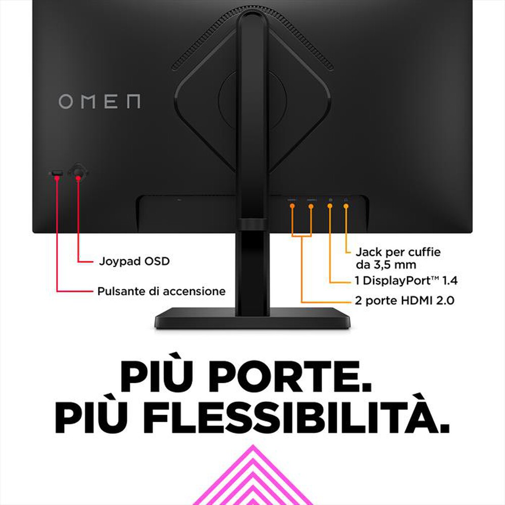 "HP - Monitor LED FHD 23,8\" OMEN 24-Nero"