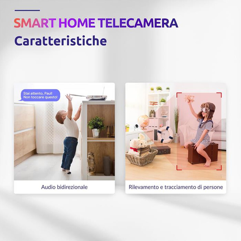 "STRONG - Telecamera Wi-Fi Interno 2K SHC04IR0-W-BIANCO"