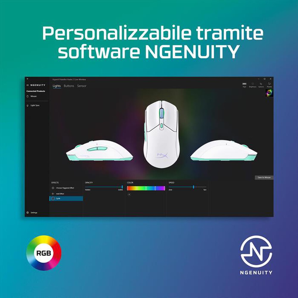 Immagine del prodotto HYPERX - Mouse PULSEFIRE HASTE 2 CORE-Bianco