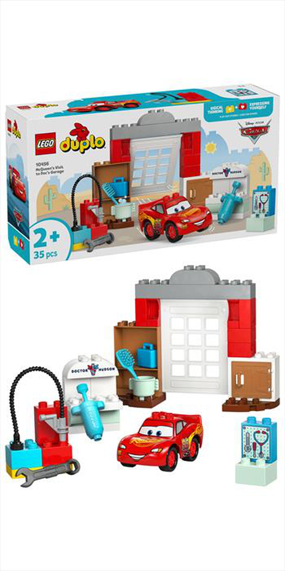 "LEGO - LA VISITA DI MCQUEEN ALLOFFICINA DI DOC-,"
