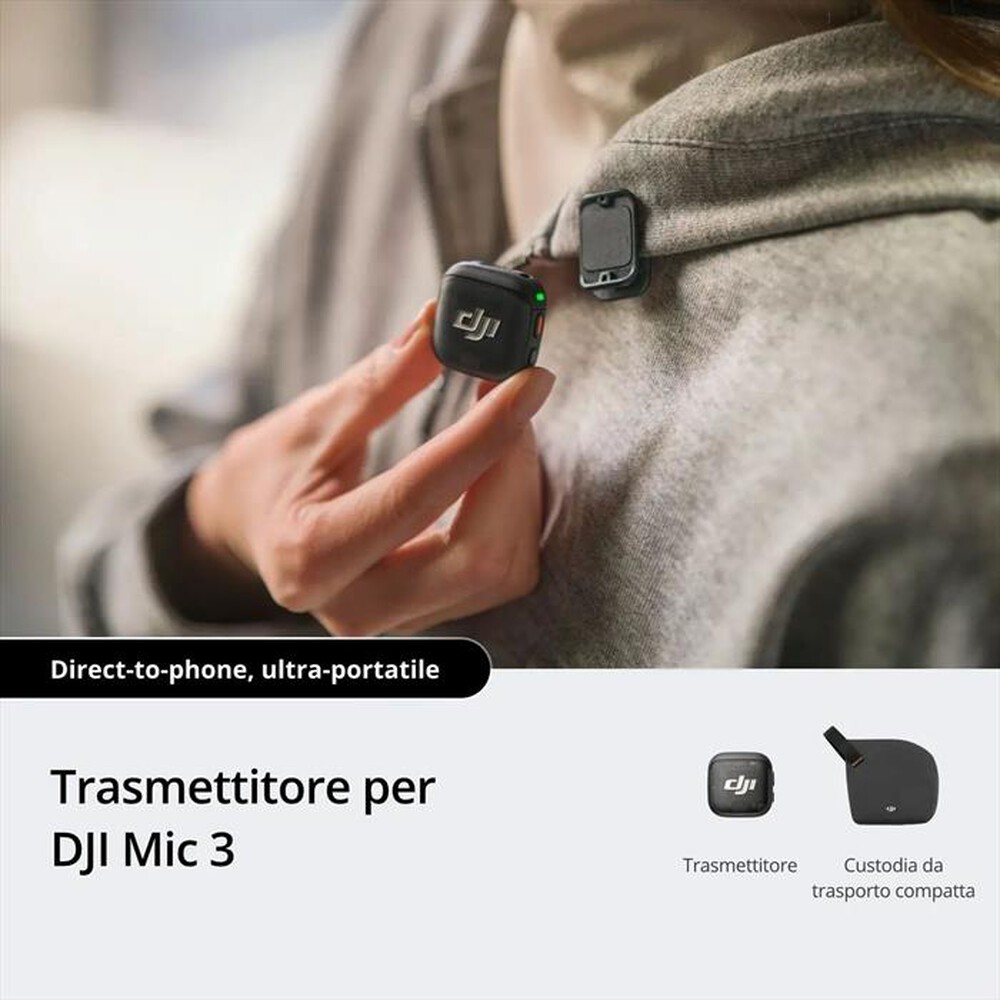 Immagine del prodotto DJI - Trasmettitore per DJI Mic 3-Black