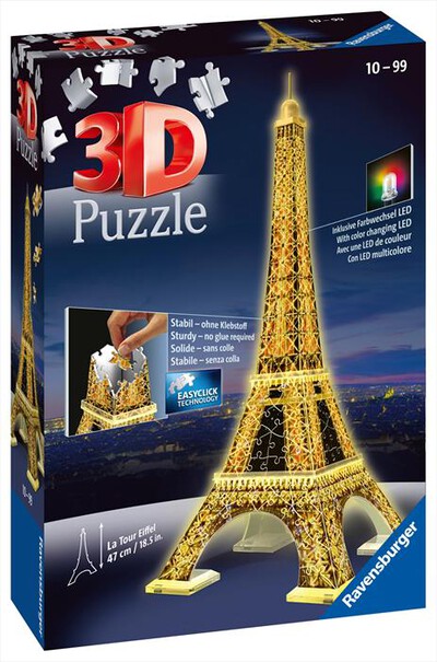RAVENSBURGER - RAVENSBURGER 3D PUZZLE NIGHT EDITION TORRE EIFFEL