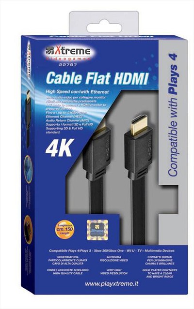 XTREME - 22797 - PS4 Cavo HDMI Flat 4K