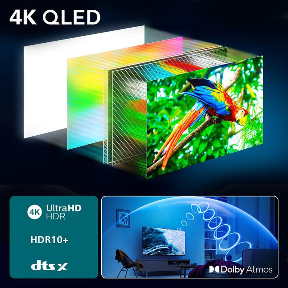 Immagine del prodotto PHILIPS - Smart TV QLED 4K 50" 50PUS7810-Black