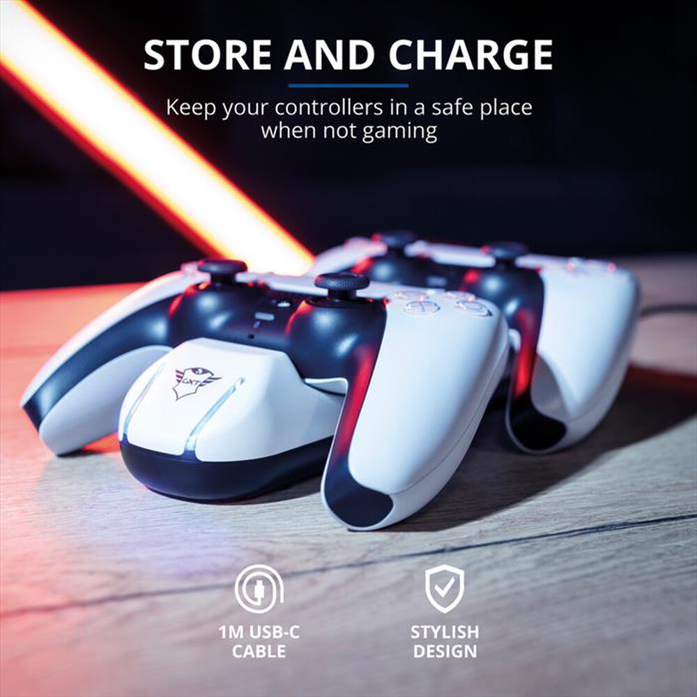 "TRUST - GXT251 DUO CHARGE DOCK PS5-White"