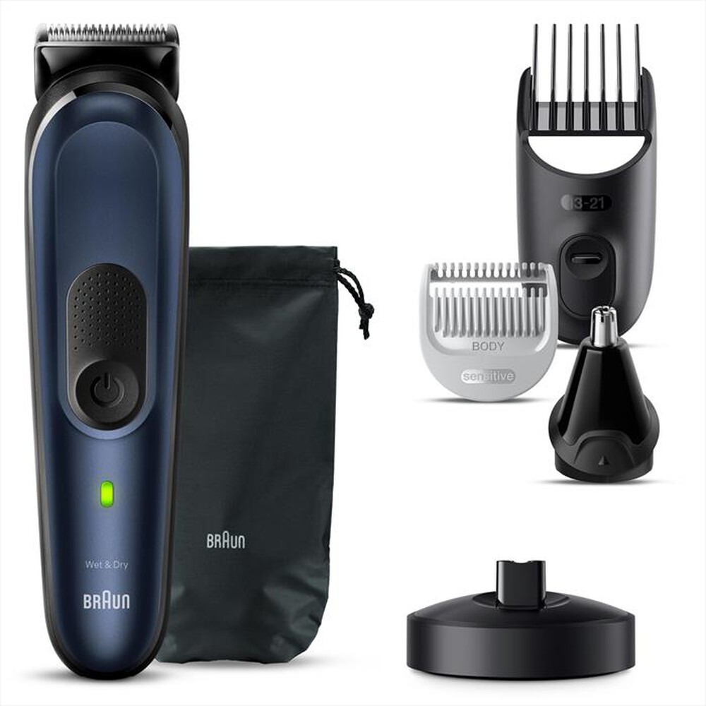 "BRAUN - Regolabarba SERIES 7 MGK7421-Black / Deep Blue"