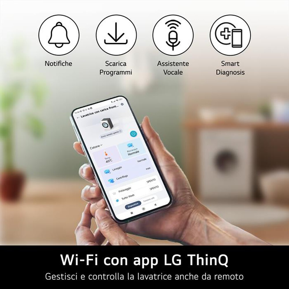 "LG - Lavatrice AI DD F0P3020TSWC XL 20kg Classe B-Bianco"