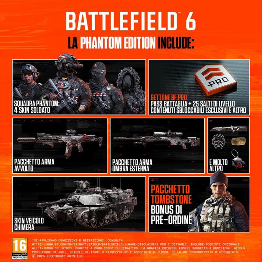 Immagine del prodotto ELECTRONIC ARTS - BATTLEFIELD 6 PHANTOM EDITION PS5