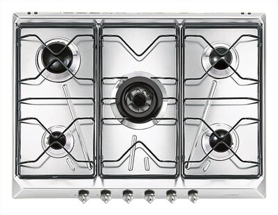 SMEG - Piano cottura a gas SRV576-5 5 fuochi 68,5cm-Inox