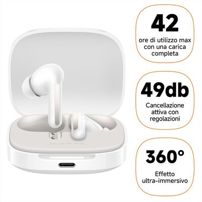 XIAOMI - Auricolare bluetooth REDMI BUDS 6-Cloud White