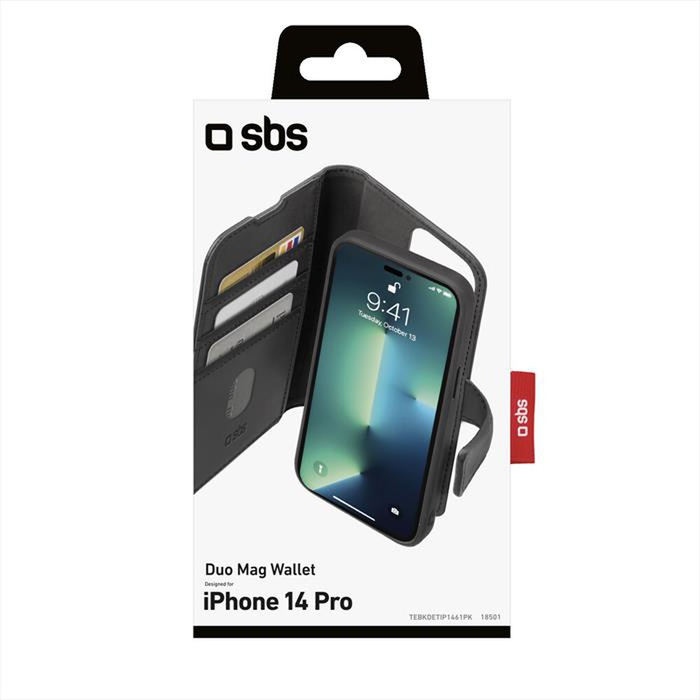 "SBS - Cover Duo Mag TEBKDETIP1461PK per iPhone 14 Pro-Nero"