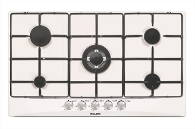 GLEM GAS - Piano cottura a gas GT955WH- 5 fuochi 86cm-Bianco