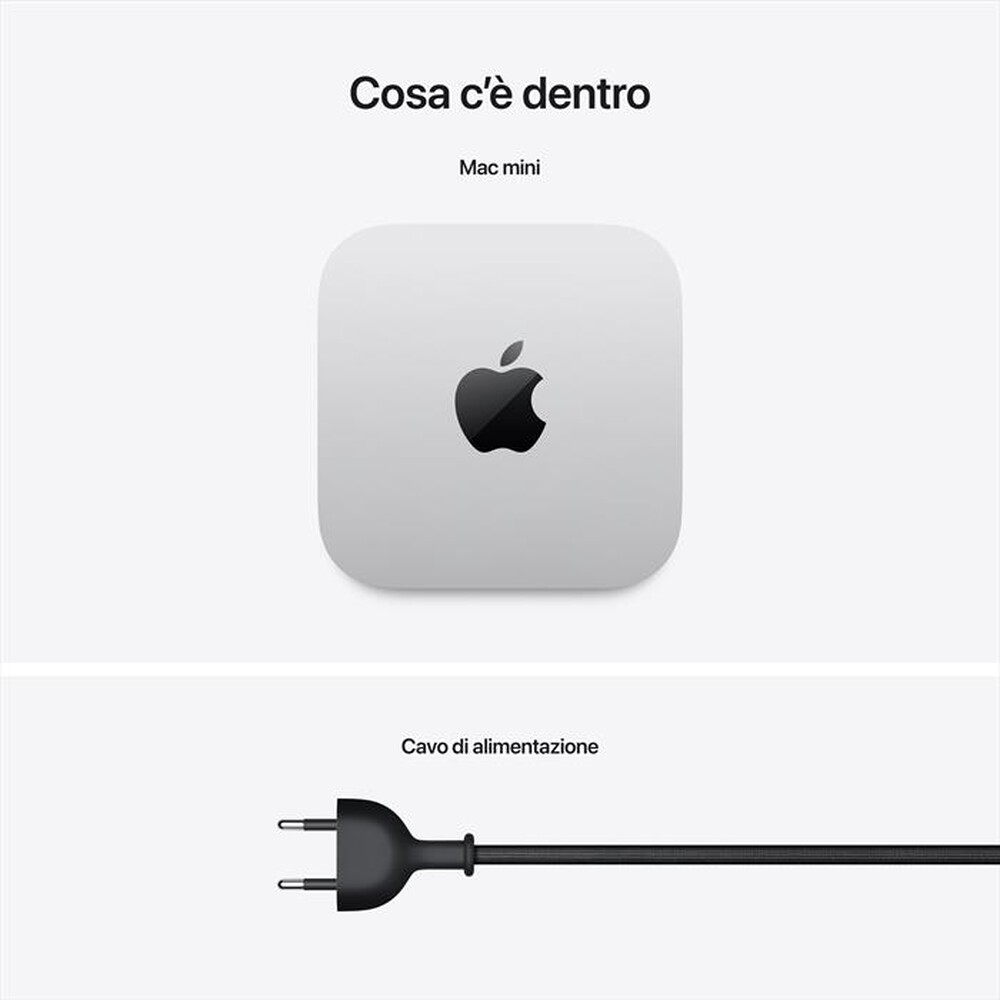 "APPLE - Mac Mini M4 Core 10 CPU 10 GPU 16GB 256GB SSD-Argento"