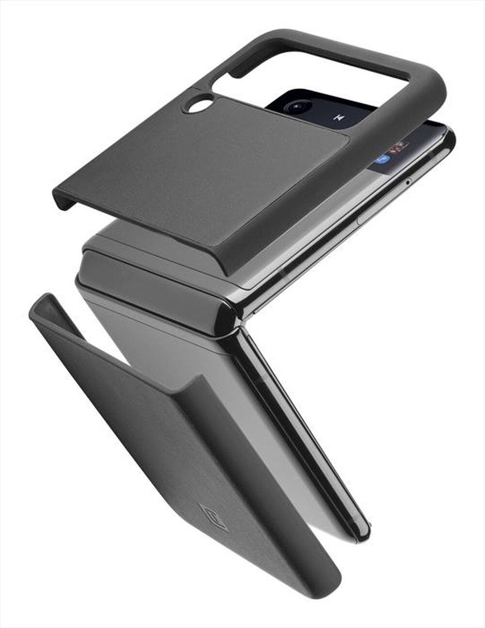 "CELLULARLINE - Custodia FITDUOGALZFLIP4K per Galaxy Z Flip 4-Nero"