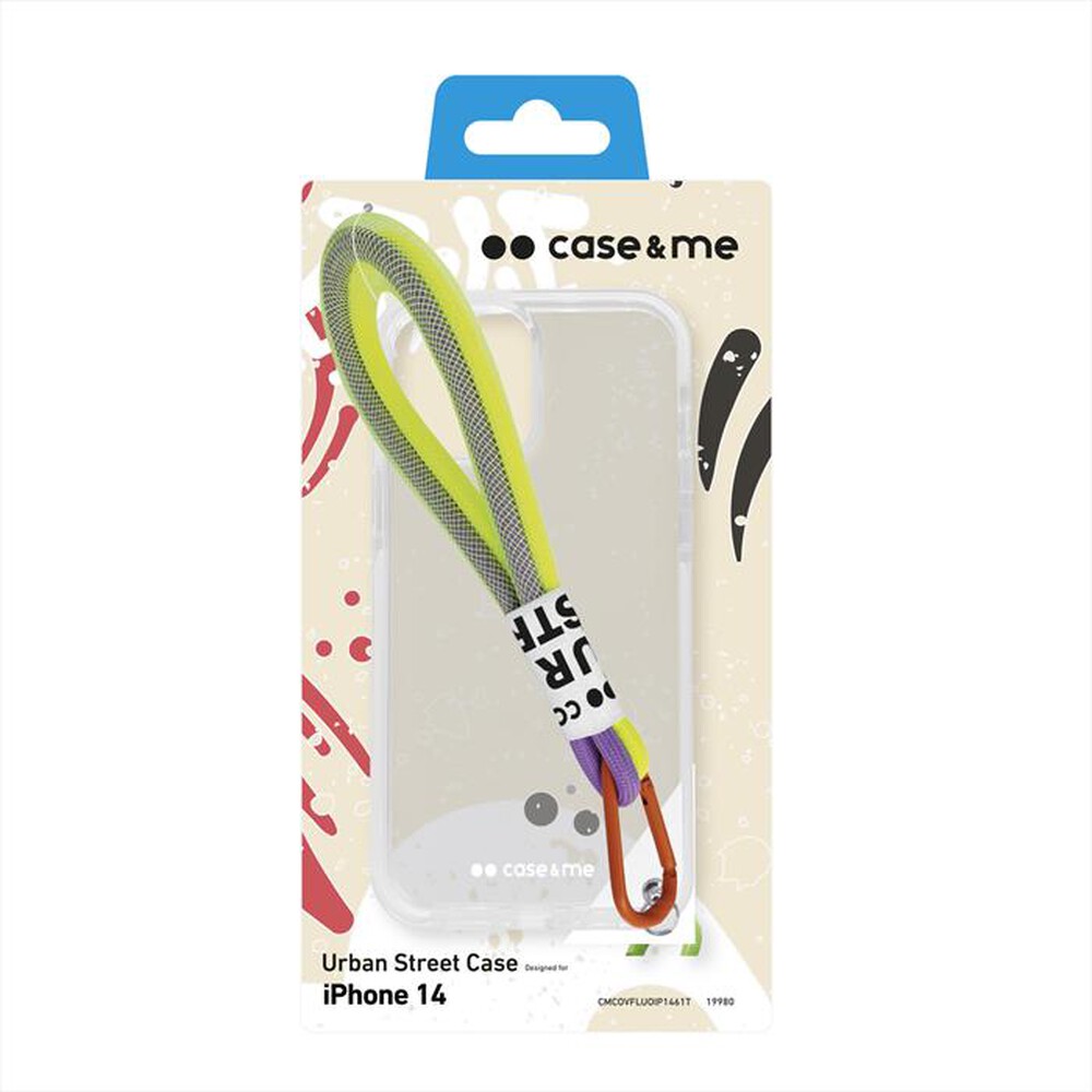 "CASEME - Cover CMCOVFLUOIP1461T per iPhone 14-Trasparente"