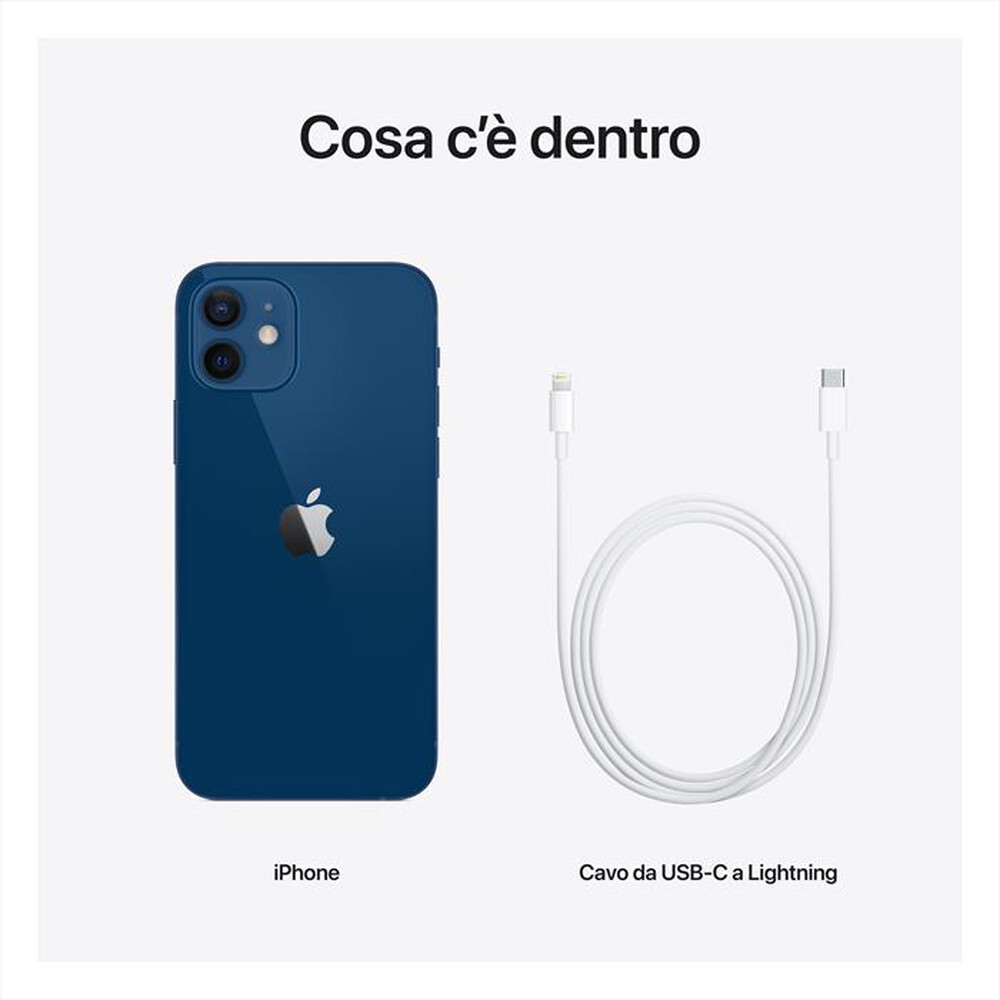 "APPLE - iPhone 12 128GB OTTIMO BATERIA NUOVA-Azzurro Sierra"