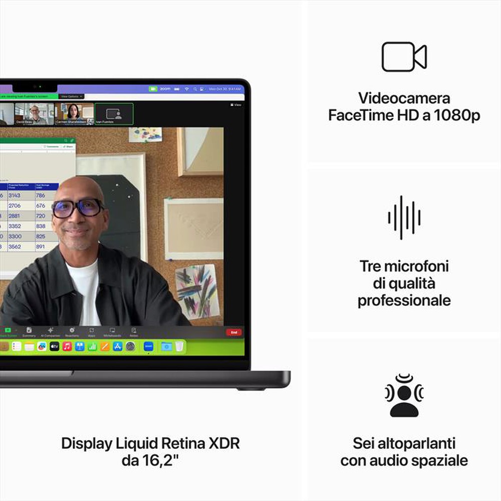 "APPLE - MACBOOK PRO 16'' M3 MAX CORE 16 CPU 40 GPU 1TB-Nero Siderale"