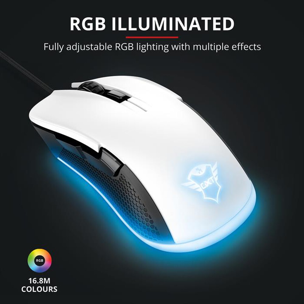 "TRUST - GXT 922W YBAR GAMING MOUSE-White/Black"