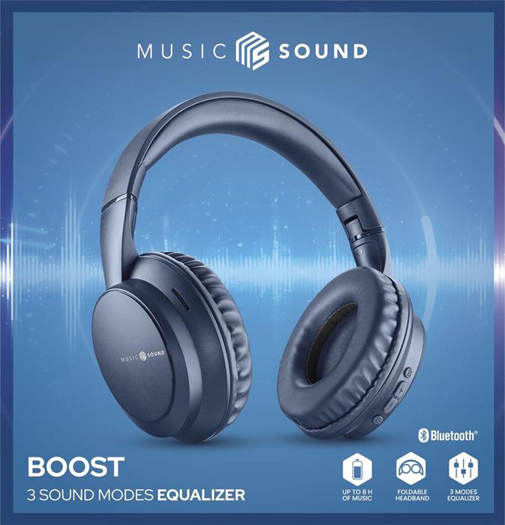 Immagine del prodotto MUSIC SOUND - Cuffie a padiglione chiuso BOOST-Blue
