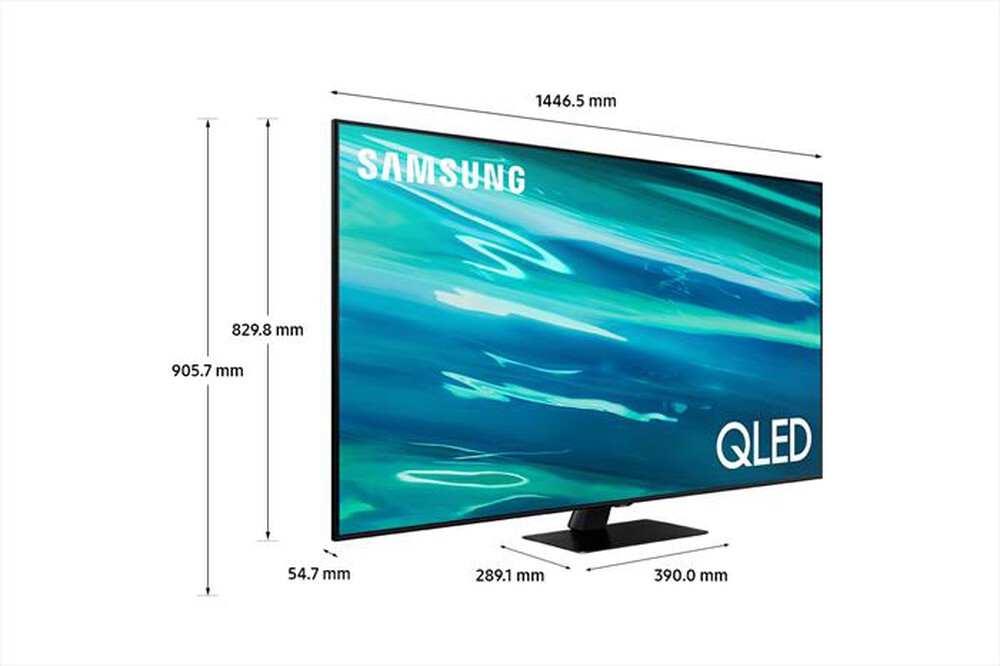 "SAMSUNG - Smart TV QLED 4K 65” QE65Q80A-Carbon Silver"