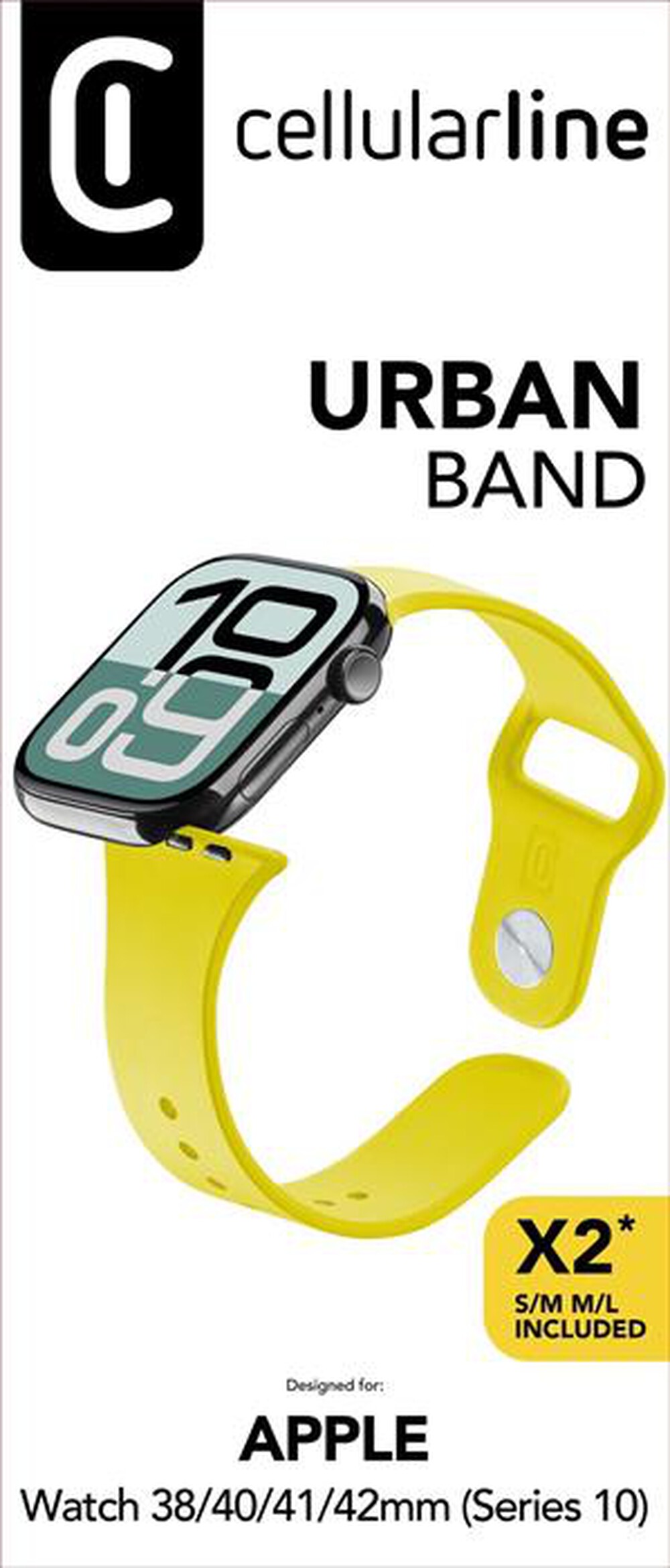 Immagine del prodotto CELLULARLINE - URBAN BAND - APPLE WATCH 38/40/41/42(SERIES 10) MM-Giallo