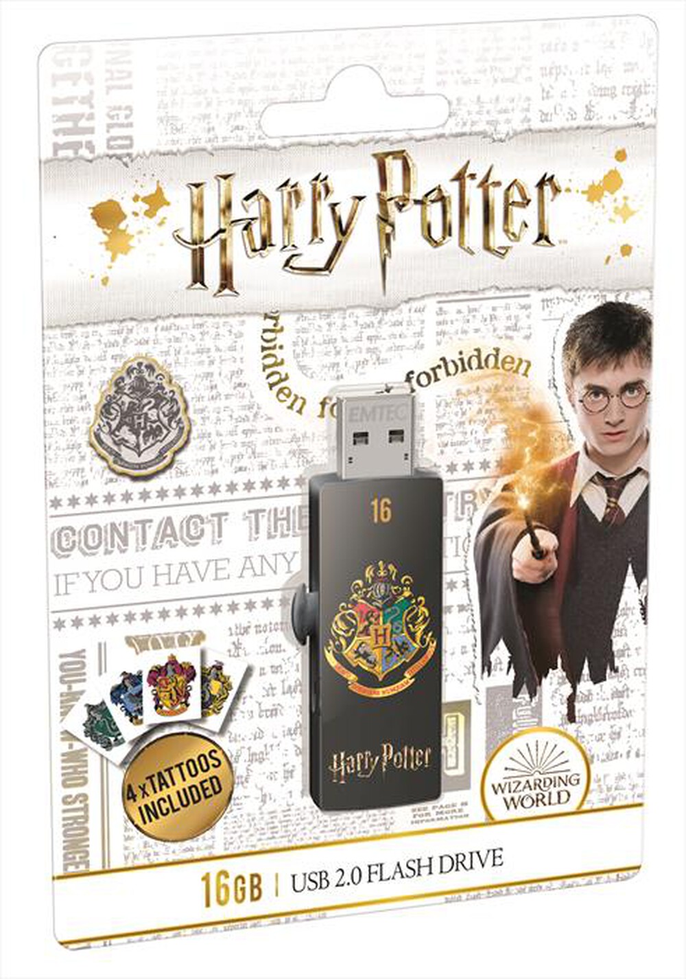 "EMTEC - USB2.0 M730 HARRY POTTER HOGWARTS 16GB-Nero"