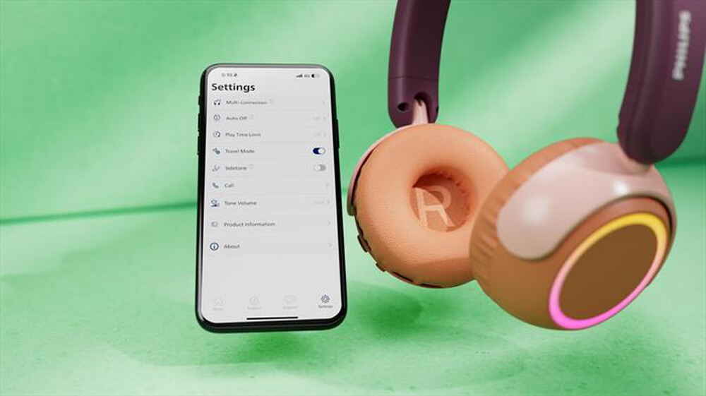 Immagine del prodotto PHILIPS - Cuffie wireless on-ear per bambini TAK4200MP/00-Viola Magenta
