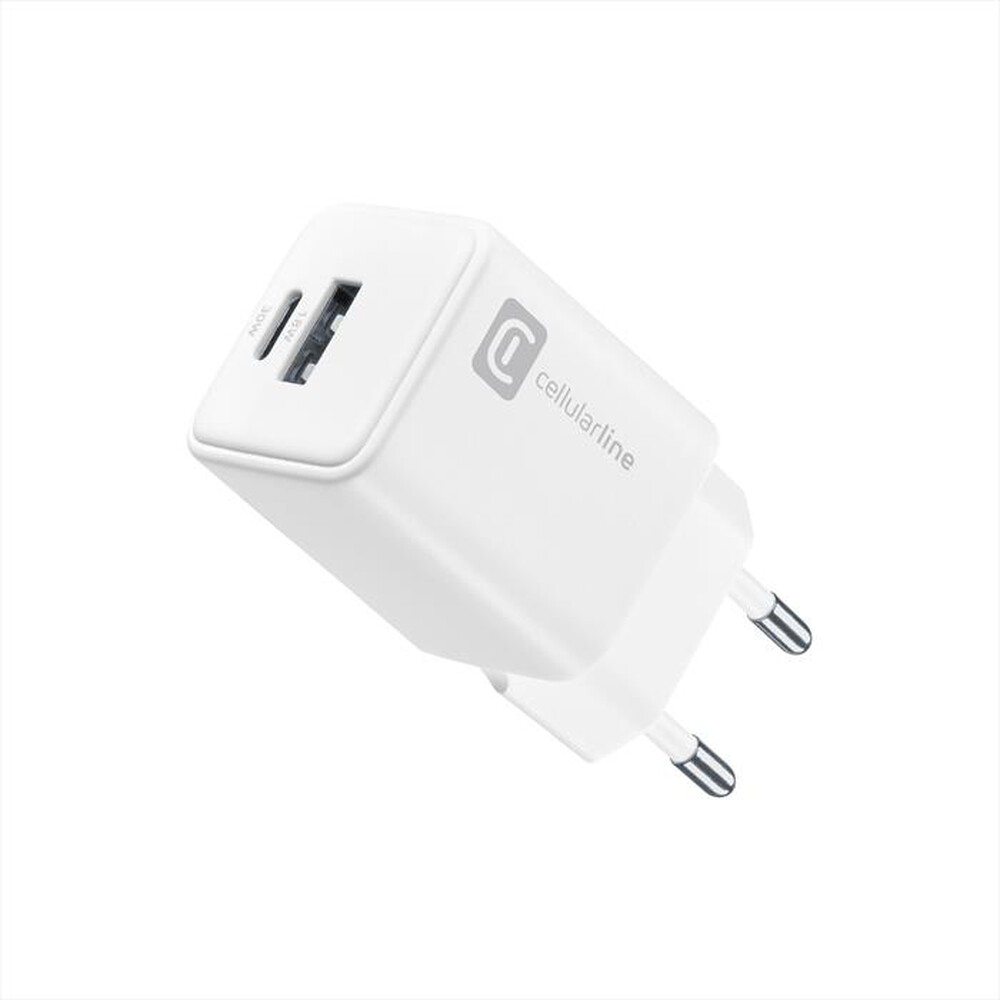 Immagine del prodotto CELLULARLINE - MULTIPOWER DUAL PORT 30W ACHUSB2GAN30WTABW-Bianco