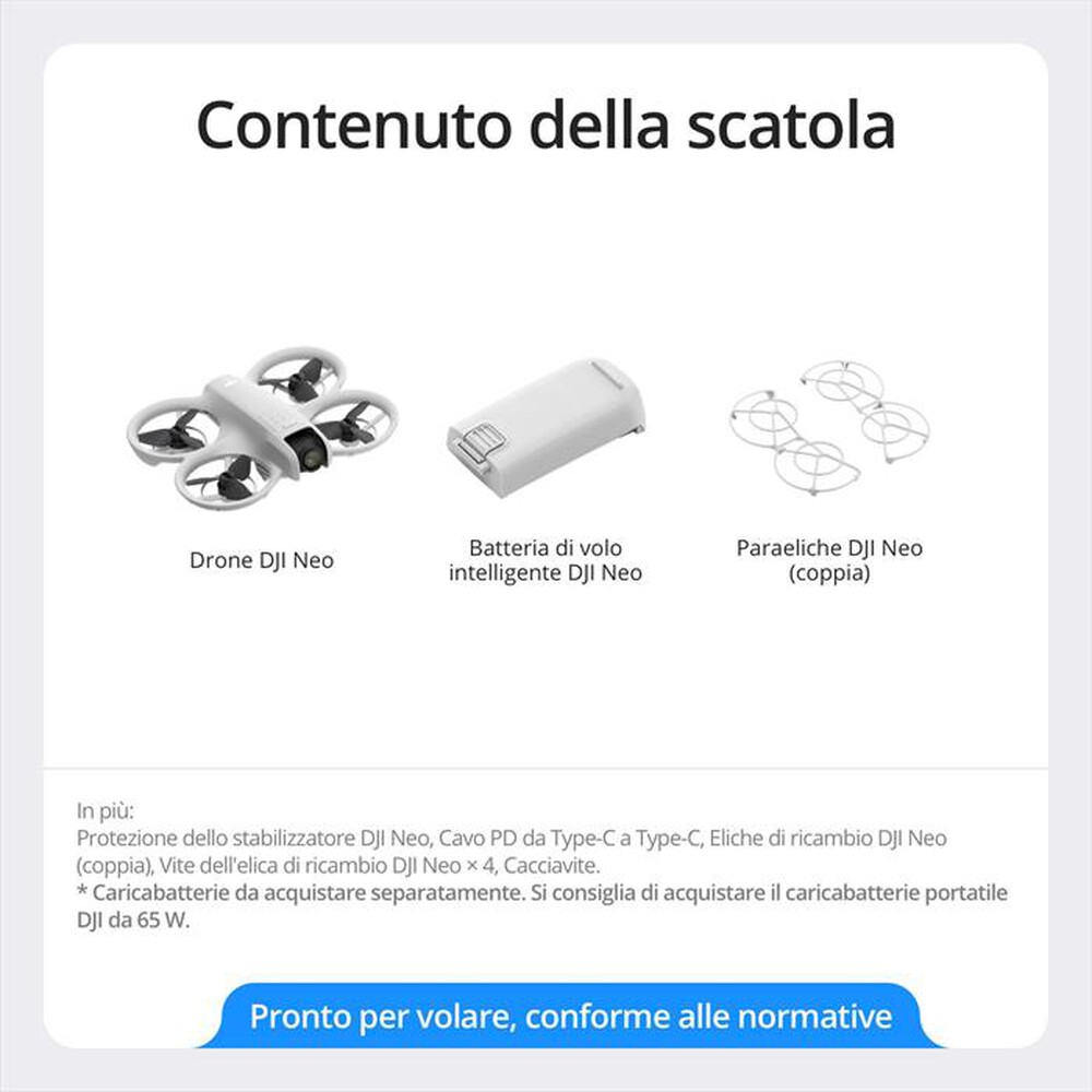"DJI - Drone quadri elica NEO-Grigio"