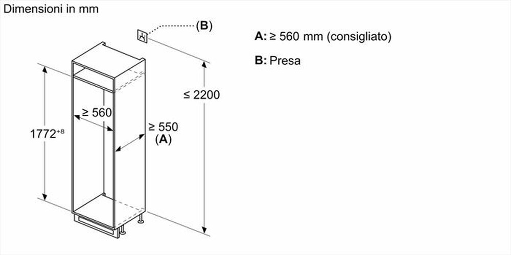 Immagine del prodotto BOSCH - Frigorifero Combinato KIN86NSE0 Classe E-Bianco