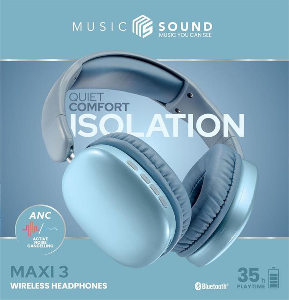 Immagine del prodotto MUSIC SOUND - Cuffie wireless over-ear MAXI3-Blue