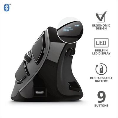 TRUST - VOXX ERGONOMIC RECHARGEABLE MOUSE-Black
