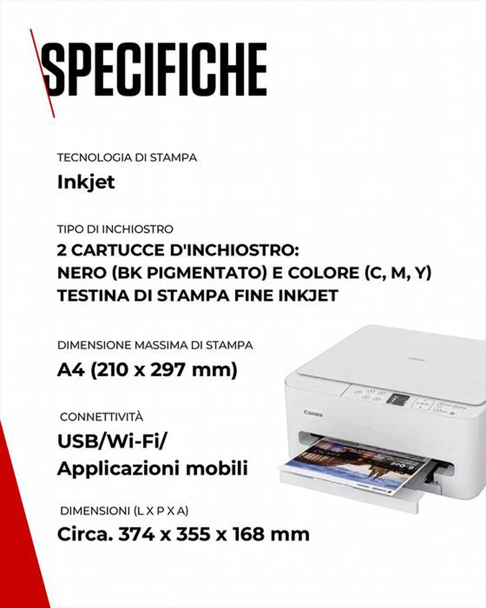 Immagine del prodotto CANON - Multifunzione PIXMA TS6550I-White