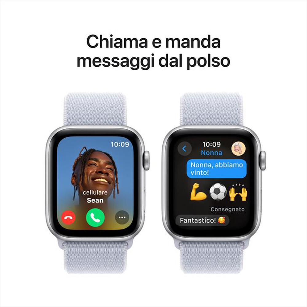 "APPLE - Watch SE GPS 44mm Cassa Alluminio-Argento - Sport Loop Azzurro"