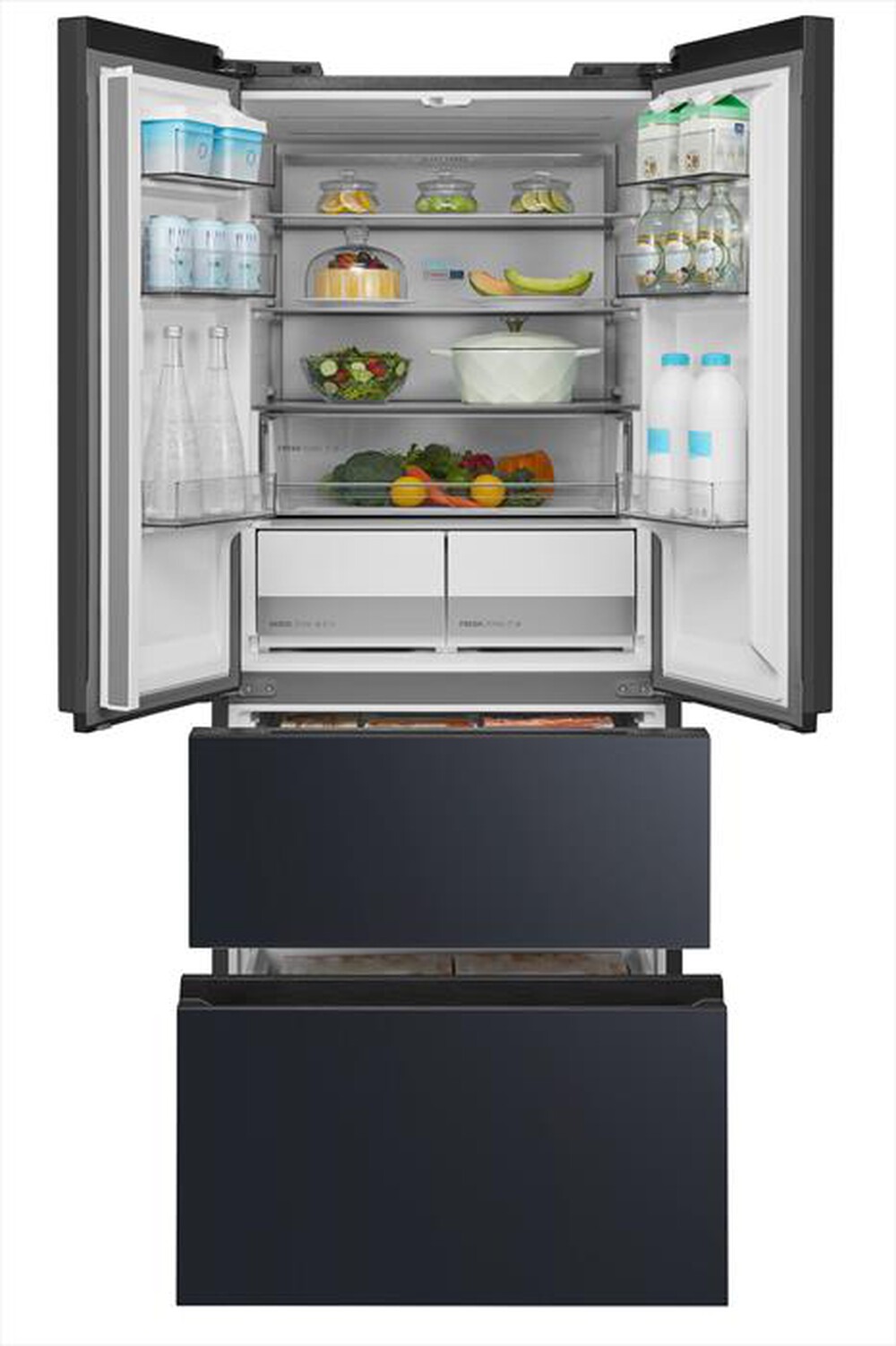 Immagine del prodotto MIDEA - Frigorifero 4 porte MDRF600BIE70 Classe E 435lt-Vetro, Grigio