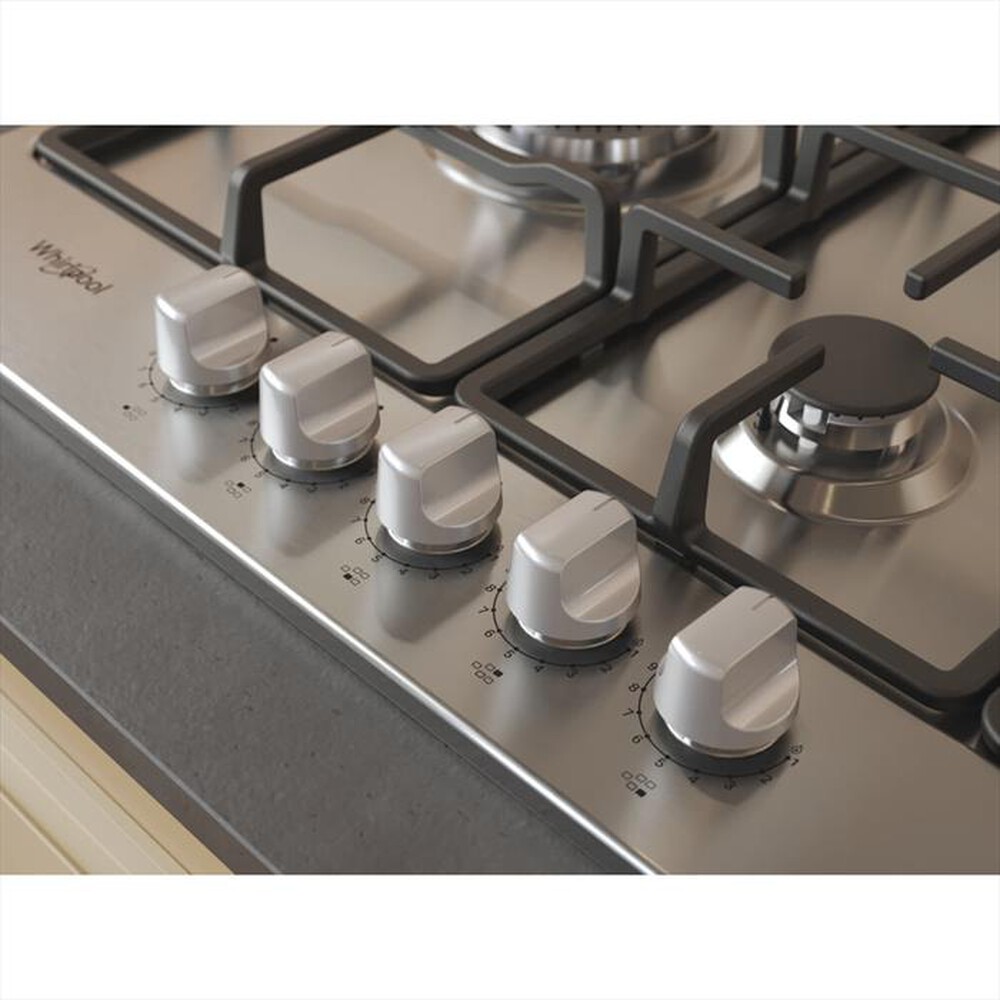 Immagine del prodotto WHIRLPOOL - Piano cottura a gas ELEMENTS TGML 761 IX/R 73 cm-Acciaio inossidabile