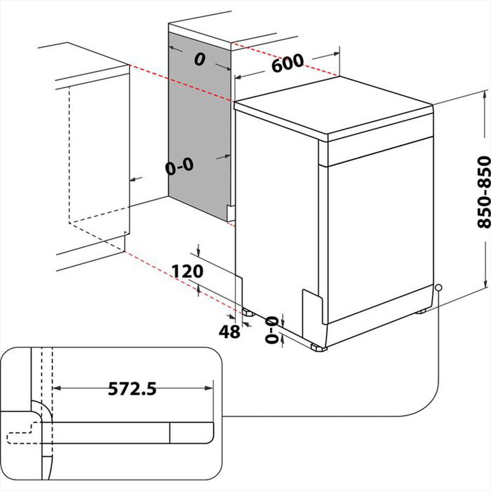 Immagine del prodotto WHIRLPOOL - Lavastoviglie WFO 3T141 X Classe C 14 coperti-Acciaio inossidabile