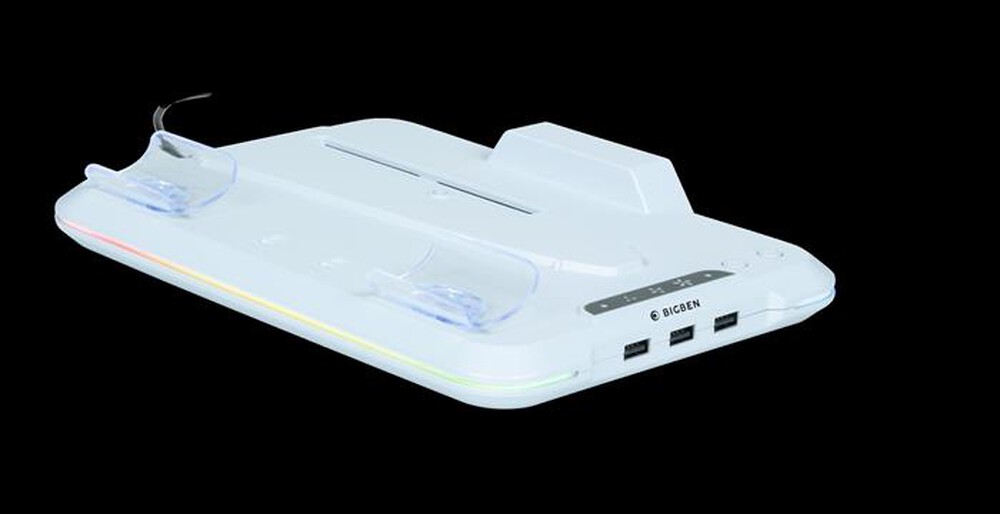 "NACON - BASE CARICA MAGNET 2 DUALSENSE, 3 USB-A, PS5 SLIM-Bianco"