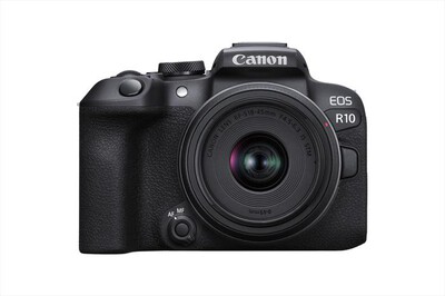 CANON - EOS R10 + RF-S 18-45MM IS STM + EF-EOS R  ADAPTER-Black